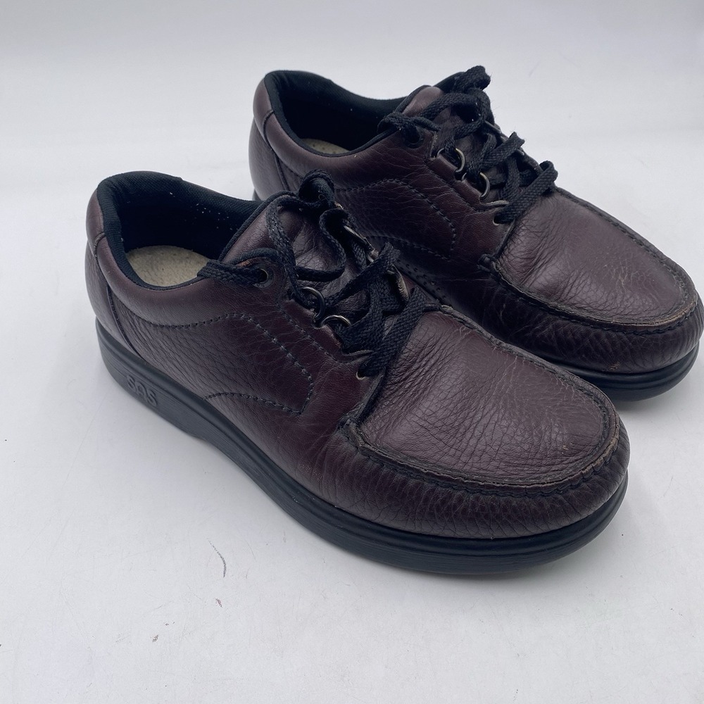 SAS Bout‎ Time Mens Size 8.5 M Brown Casual Classic Leather Oxford Shoes
